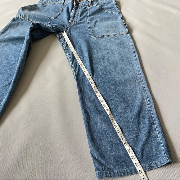Y2K Baggy Tommy Hilfiger Red Label Carpenter Cut Denim Jeans Men’s Size 36 Waist - Picture 4 of 10